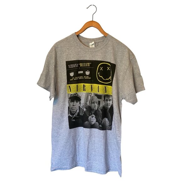 Gildan Other - Nirvana "Bleach" Gray T-Shirt Men's L Large Music Band New Live Nation Gildan